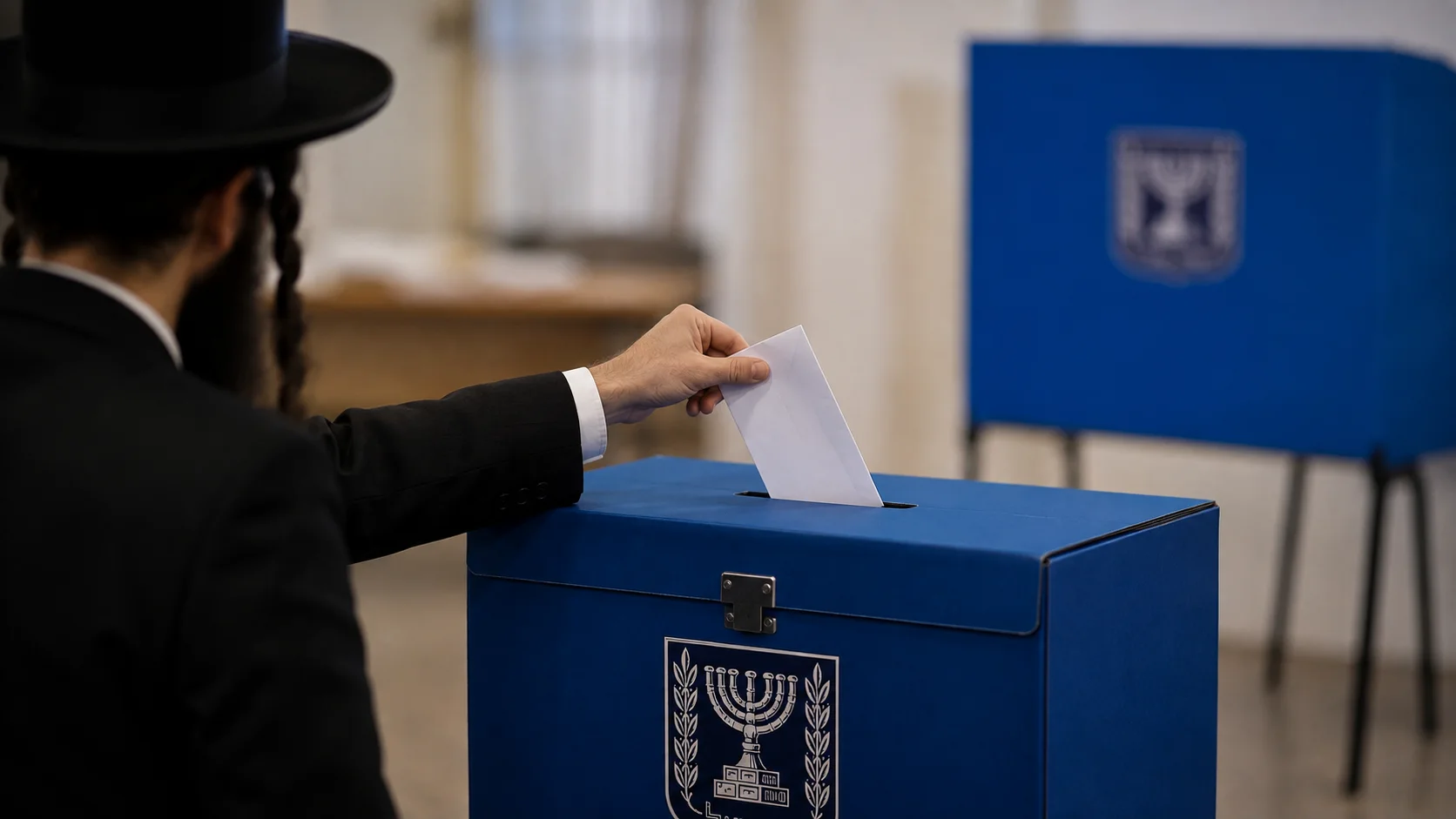 חרדי בקלפי. אילוסטרציה