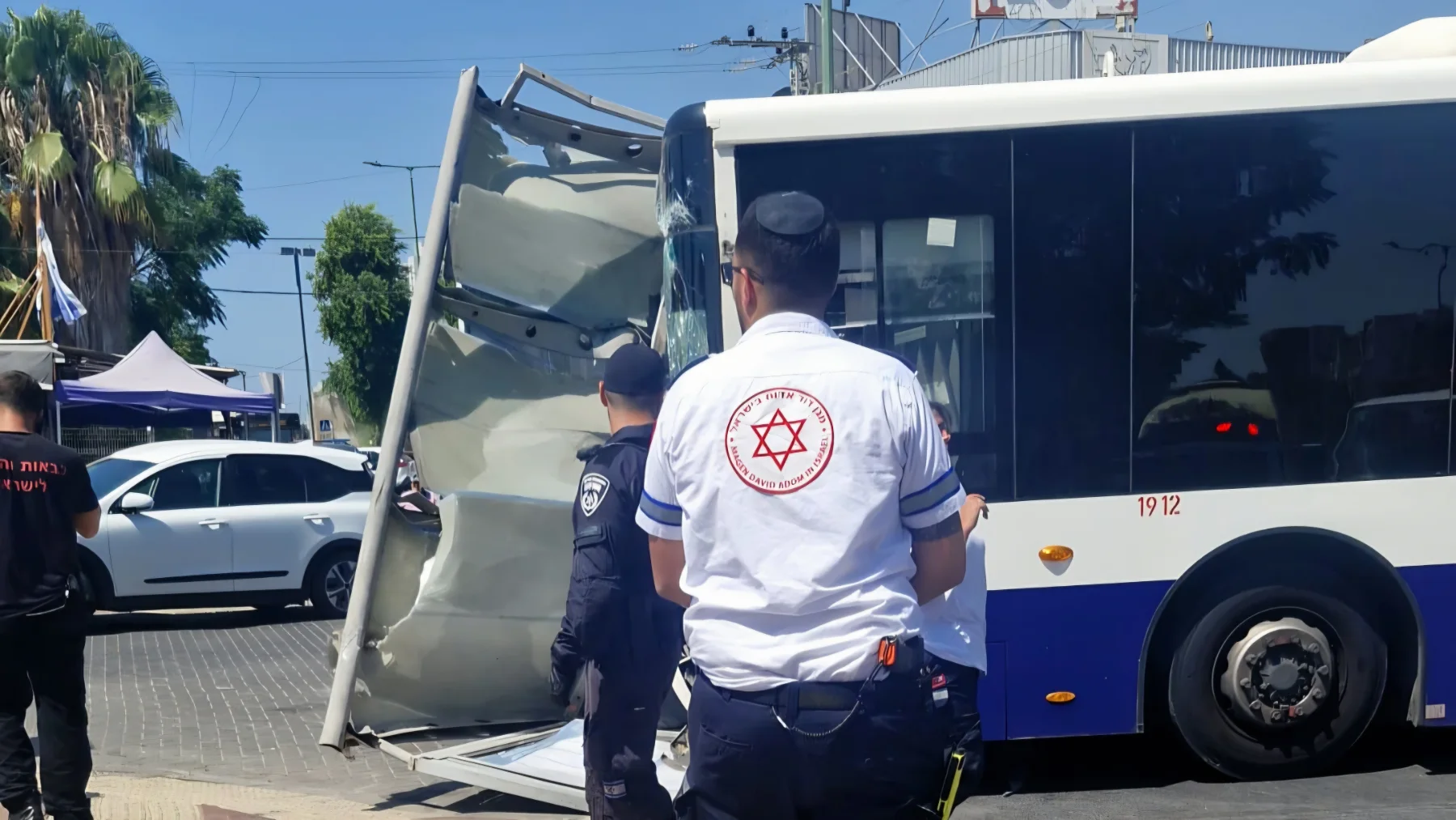 זירת התאונה באשקלון