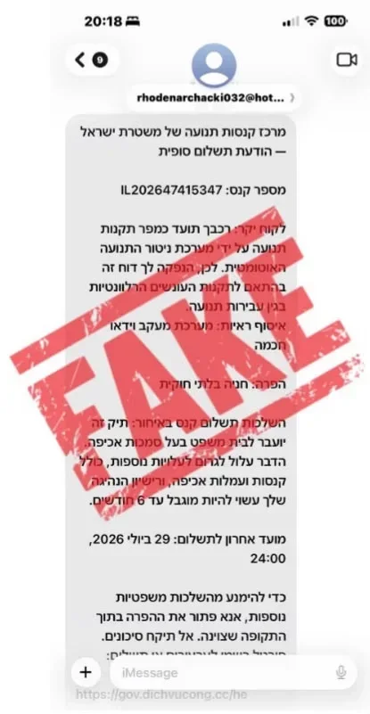 ההודעה המזויפת