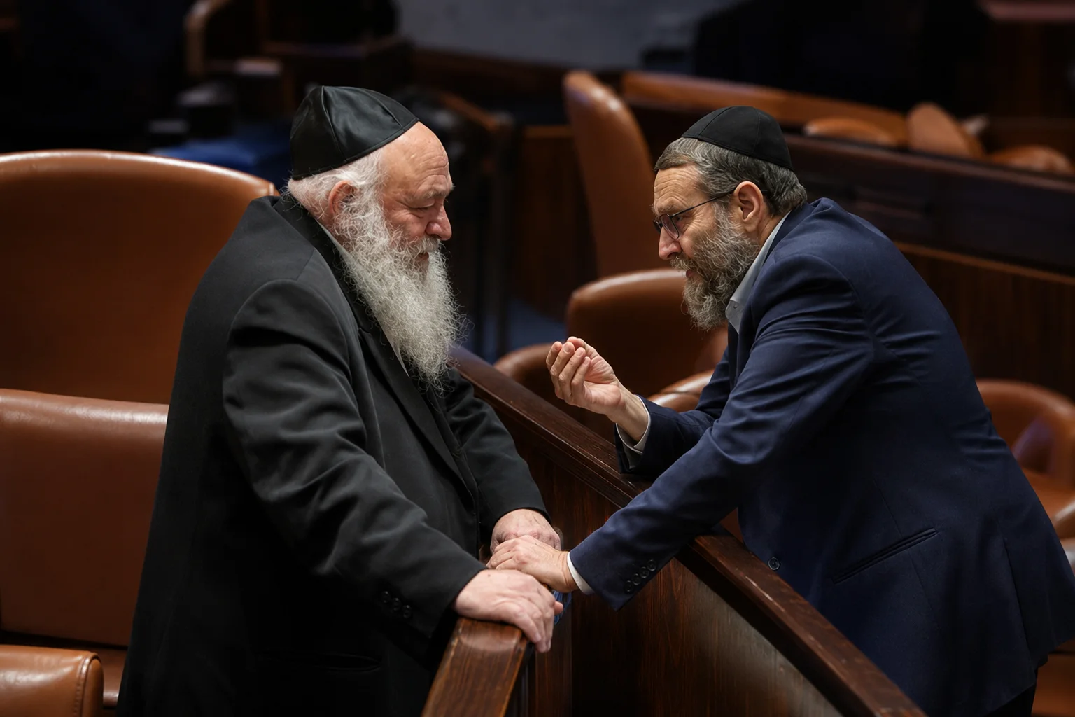 יצחק גולדקנופף ומשה גפני במליאה