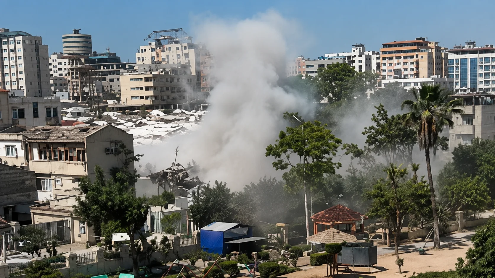 התקיפה בעיר עזה