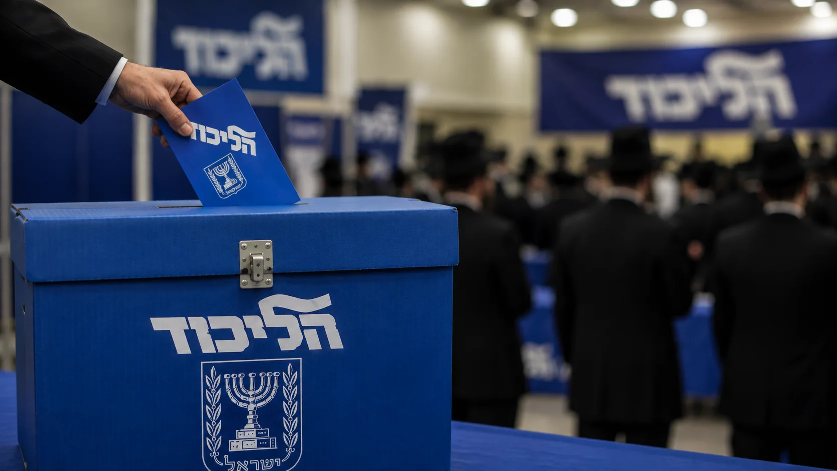 קלפי הליכוד לצד ציבור חרדי
