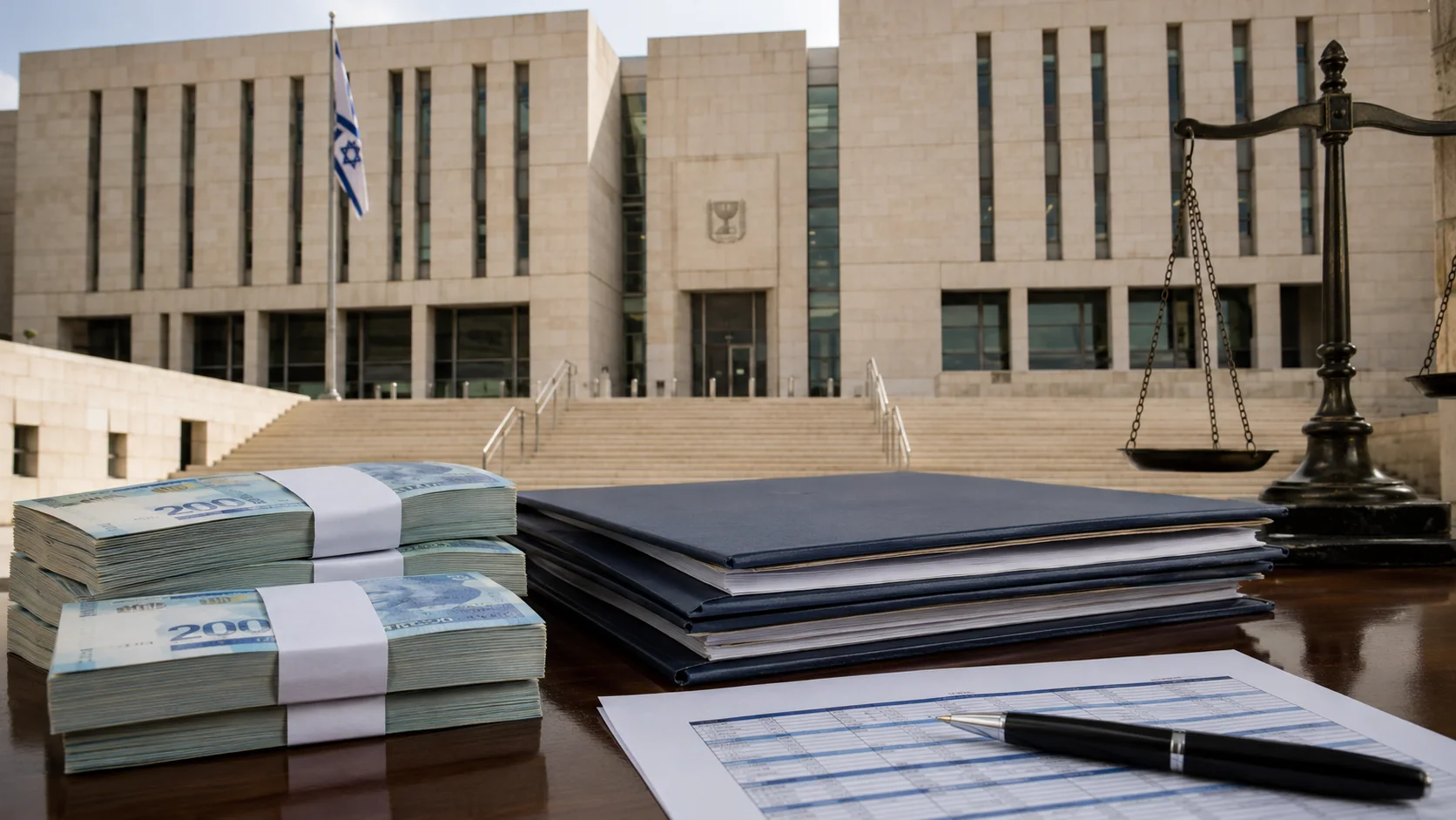 המחשה להעברות הכספים שהוקפאו, על רקע בית המשפט העליון בירושלים